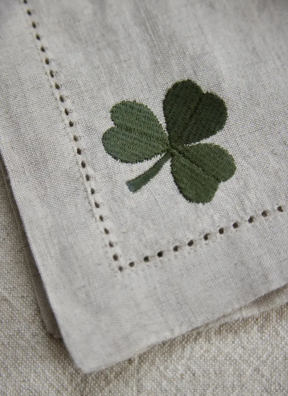Shamrock Embroidered Napkin set of 6